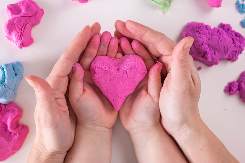 Play dough hearts. EYFS Valentine's Day activities